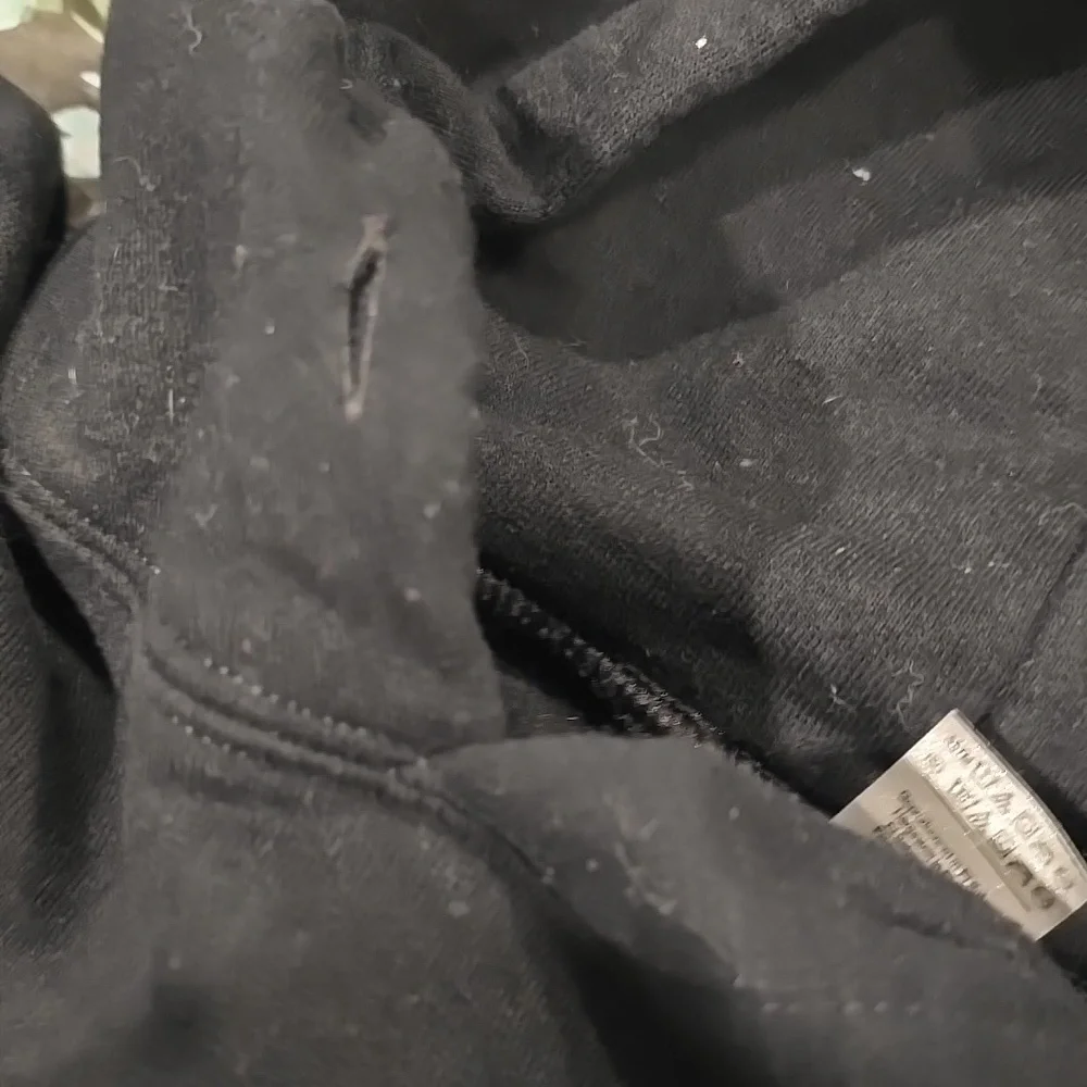 ❤️10/$13 Black Graphic Hoodie with Grey Cartoon Logo Protogen